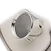 Yumei Jewelry 20 Pcs 25mm Fit Cabochon Adjustable Silver Plated Ring Base Setting Blanks Round Bezel Ring Tray