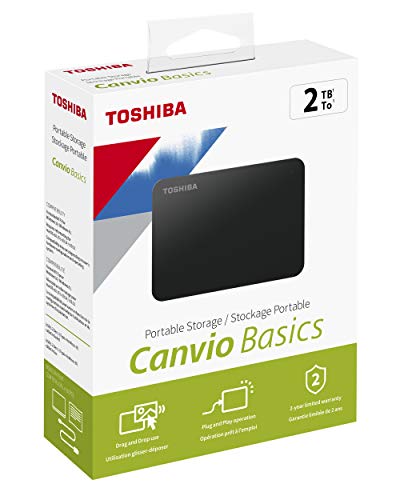 Toshiba 2TB Canvio Basics Portable External Hard Drive, USB 3.2. Gen 1, Black (HDTB420EK3AA) - Image 7