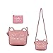 SOTOGO 2 Pieces Little Girls Purses Toddler Crossbody Purse Princess Purses Handbags Cute Girl Wallets Mini Shoulder Crossbody Bags for Kids
