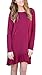 Summer Mae Women's Long Sleeve Ruffled Casual Loose T-Shirt Dress