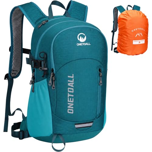 ONETOALL Wanderrucksack Damen 20L, Diebstahlsicherer Tagesrucksack Damen, Wasserdichter Fahrrad Rucksack mit Rückenbelüftung zum Wandern Tagestour Radfahren Rei