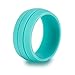 Enso Womens Ultralite Silicone Wedding Band, Turquoise Blue 7