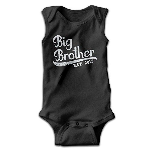 Gift For Big Brother 2017 Newborn Baby Sleeveless Romper Creeper Black