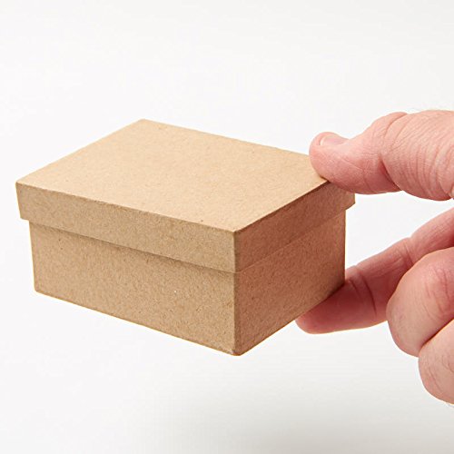 Factory Direct Craft Small Unfinished Paper Mache Rectangle Boxes - 8 Boxes