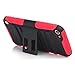 iPod Touch 7th Generation Case, Rugged Hybrid Dual Layer Protection Kickstand Full Cover Case with Video Watching Stand for Apple iPod Touch 7 7th Gen 6 6th Gen 5 5th Gen (Red)