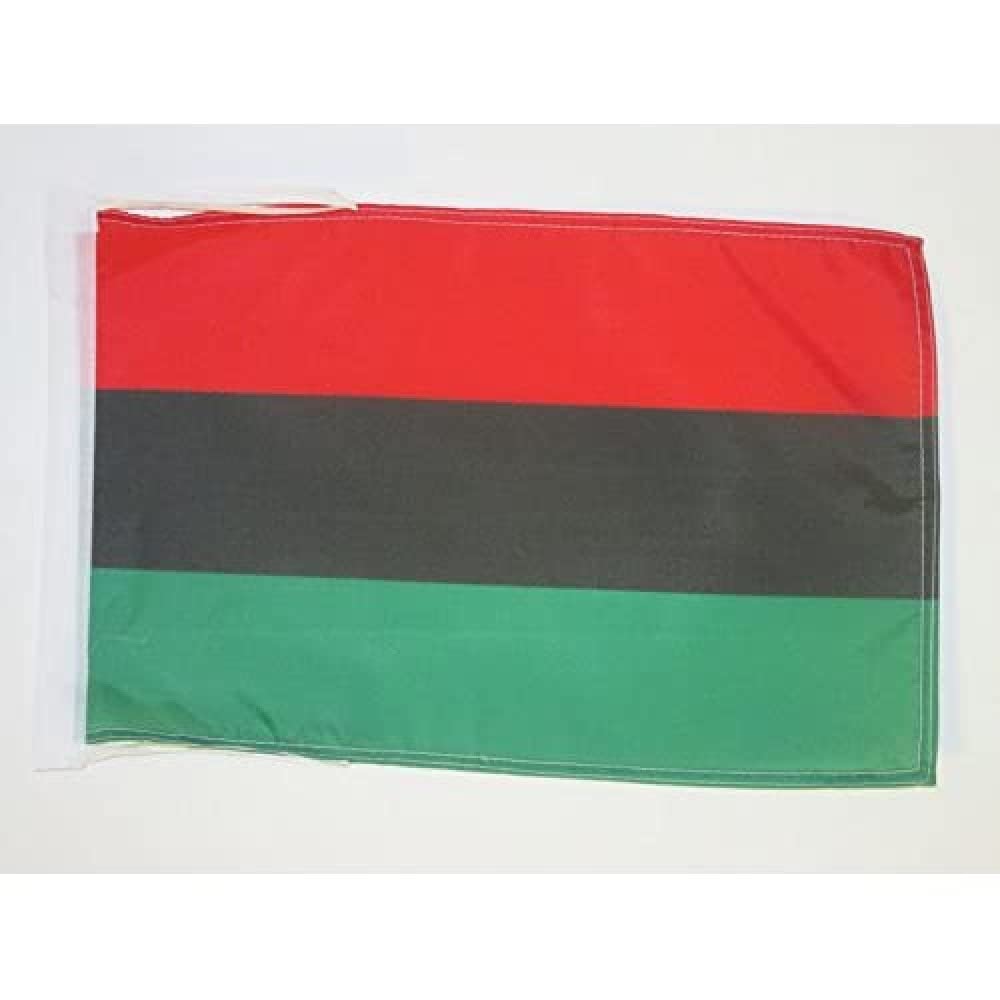 AZ FLAG - AFRO-American Flag - 18'' x 12'' - 100% Polyester African Small Banner with Two Cords - Fade Resistant - Vivid Colors - 18x12 in - 45x30 Cm — image 1