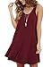 MOLERANI Women's Sleeveless Summer Swing Tank Sundress(Wine Red,2XL)