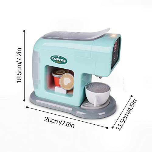infunbebe Jeeves Jr. Kids Coffee Maker Toy Electronic Pretend Coffee Machine Play with Mug and Coffee Capsules My First Kitchen Appliance for Toddlers