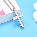 Black Cross Cremation Necklace Hold Loved One's Ashes Memorial Urn Jewelry for Women Men Keepsake Necklace Pendant(Silver Tone)