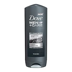 Dove Men+Care Elements Body Wash Charcoal+Clay 18 oz Effectively Washes Away Bacteria While Nourishing Your Skin