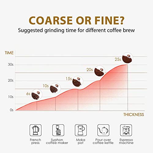 Casara Coffee Grinder - Electric Coffee grinder with Stainless Steel Blades, Blade Coffee Grinder with Powerful Motor for Coffee Beans, Spices, Nuts, Grains, One touch operation Electric Spice Grinder - Thumbnail 3