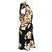 WLLW Women Short Sleeve Wrap V Neck Tie Front Floral Print Bohemian Mini Dress