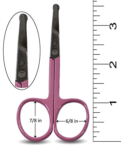 Round Tip Baby Nail Scissors Stainless + Storage Case