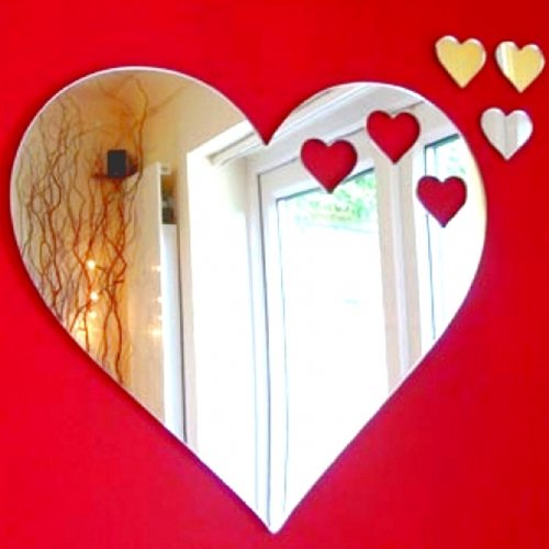 Super Cool Creations Hearts out of Heart Mirrors - 40cm x 35cm & Three Hearts