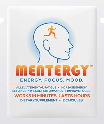 MENTERGY – Advanced Energy, Focus and Mood Boosting Serotonin, Dopamine Nootropic, First Ever Caffeine w/Lithium, L-Theanine – Natural Anti Anxiety/Stress, Study Aide (8 Pouch Pack)