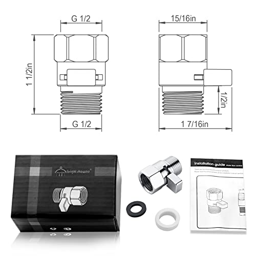 BRIGHT SHOWERS Water Flow Control Valve, Brass Shower Water Valve With