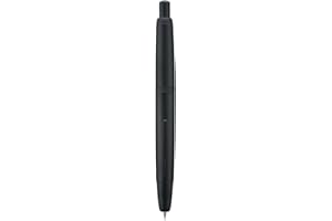 WIKULT Jinhao 10 Press Fountain Pen with Box, Matte Black Retractable Medium Nib with Ink Converter Set (Clip Version)