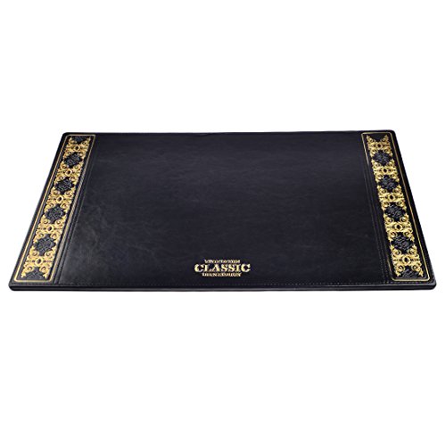 Foxom Retro Writing Pad PU Leather Desk Mat Desk Pad Office Desktop