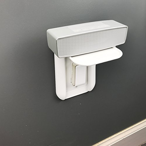 Okela Outlet Shelf Power Perch, A Space Saving Solution Charging Shelf for Anything Up to 7lbs Built In Cable Channel, Easy to Install, Ideal For Smart Home Speakers Cell Phone etc. (White)
