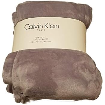Amazon.com: Calvin Klein Plush Queen Size Blanket IVORY ...