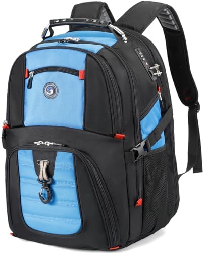 Amazon.com: SHRRADOO Extra Large 50L Travel Laptop Backpack with  combination lock, College Backpack Airline Approved Business Work Bag Fit 17  Inch Laptops for Men Women,Purple : Electronics