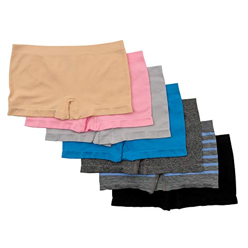 Alyce Intimates Pack of 7 Seamless No Show Womens Boyshort Hipster