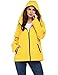 LOMON Rain Jacket Women Packable Pouch Lightweight Raincoat Travel Hiking (Yellow,S)