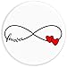 Infinity Symbol Forever Love Couples Friendship Two Hearts PopSockets PopGrip: Swappable Grip for Phones & Tablets