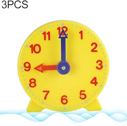 Amazon Co Jp Blutech 3 Pcs時計モデル学生ノウ時計子供の学習玩具 2本針リンケージ12時 子供のパズルのおもちゃ Color Two Needle Not Linkage 12 O Clock 家電 カメラ