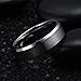 King Will 9mm Basic Wedding Ring For Men with Brushed Matte Surface Beveled Polished Edge Comfort Fit 7.5