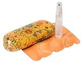 Leader 341000000 Floral Eyeglass Case, Microfiber Cloth and 20 ml Lens Cleaner, 5.25