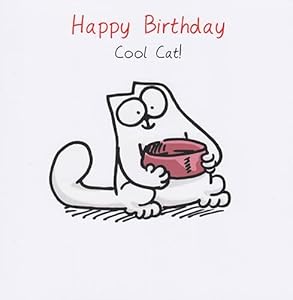 Simon's Cat - Happy Birthday Cool Cat Card - Feed Me: Amazon.co.uk