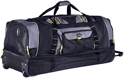 TPRC Sierra Madre II Upright Rolling Duffel Bag, Black/Gray, 36-Inch