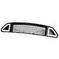 CHEDA Mesh Front Bumper Upper Hood Grille, Compatible With 2015-2017 Ford Mustang, With DRL LED White Light