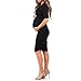 Women's Ruched Maternity Dress - Made in USA Black