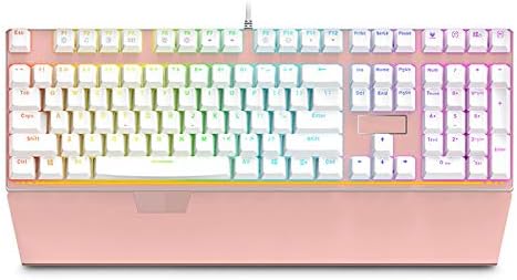 Mechanical Keyboard Wired Backlight-Rosegold-greenaxis