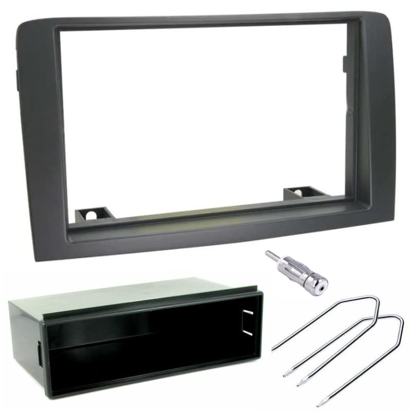 Sound-way - Single/Double DIN Car Radio Frame Installation Kit, 1 DIN / 2 DIN Front Panel Frame Stereo compatible with Fiat Idea/Lancia Musa