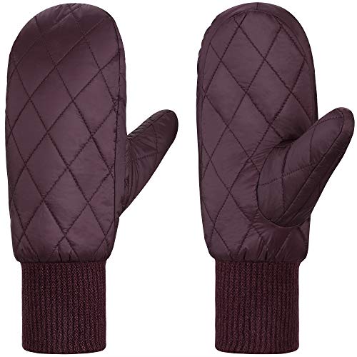 Andake 90% Duck Down Mittens Gloves For Women -20¨H Cold Weather Warm Winter Snow Gloves For Walking Jogging Work Outdoor Red L-XL