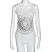 Yoyorule Sexy Women Sun Printed Sleeveless Vest Tee Shirt Blouse Casual Tank Top (S/US 4, White2)