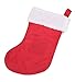 Soft Plush Cloth Hanging Christmas Stocking | For Kids, Teens, Adults | Red and White Letter to Santa Holiday Decor Theme | Perfect for Small Gifts, Stocking Stuffers, & Candy | 16.5