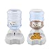 Feeder Dispenser, Dog Cat Food Combo,Automatic Gravity Drinking Fountain Bottle Bowl Dish Stand 0.8 Gal