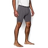 Under Armour Men's HeatGear Armour Compression Shorts - Mid, Carbon Heather/Black, X-Large