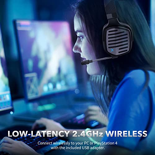 NUBWO X Wireless Gaming Headset with Microphone for PS5, PS4, PC, Mac