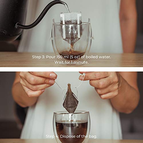 Mondo Drip Coffee Maker, Single Serve Pour Over Coffee Filter Bag