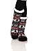 SDBING Slipper Socks for Women with Grippers, Winter Warm Fuzzy Indoor Christmas Gifts Socks (Black)