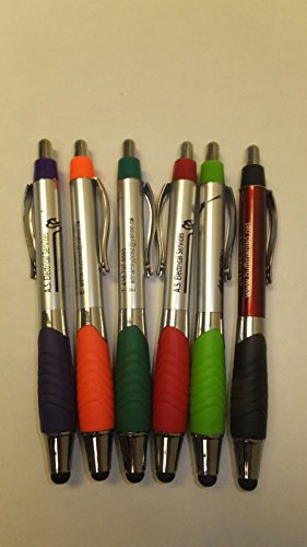 6 Lot Misprint Ink Pens Soft Tip Stylus for Touch Screen, Thick Assorted Barrel