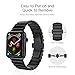 [UPGRADED] Oittm Watch Band for Apple Watch Series 4, 44mm/42mm Stainless Steel Replacement Strap Link Bracelet Metal iWatch Band with Double Button Folding Clasp for Apple Watch 4/3/2/1 (Space Black)