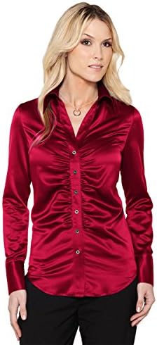 Women's Long Sleeve shirt, DEEP SCARLET X-Large