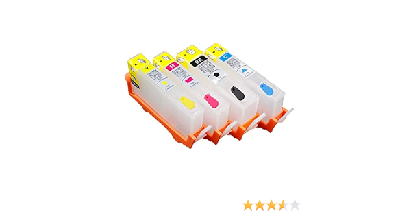 Amazon.com: UniPrint 4pcs para HP 670 hp670 cartuchos de tinta vacías  recargables con chip permanente trabajo en Deskjet 3525 4615 4625 5525 6525  : Productos de Oficina