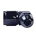 SYKRSS 3AN Aluminum Anodize Finish Male/Female 90 Degree Flare Bulkhead Fitting Adapter AN-3 Black
